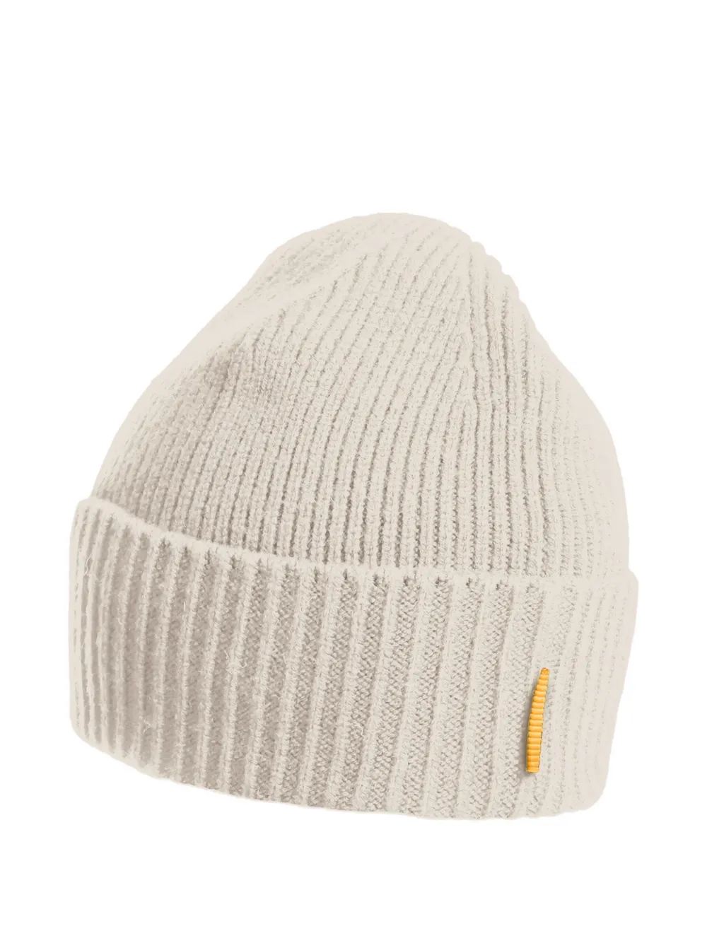 Parajumpers Ribbed Logo Beanie In White