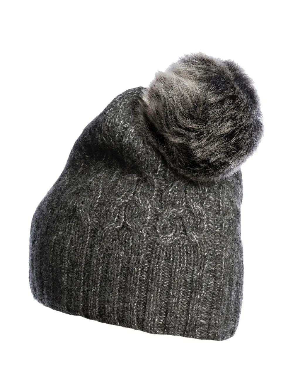 Parajumpers Kabelgebreide muts met pompon Grijs