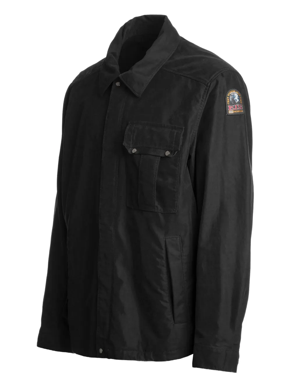 Parajumpers Miura jack met opgestikte zak en knoopsluiting Zwart