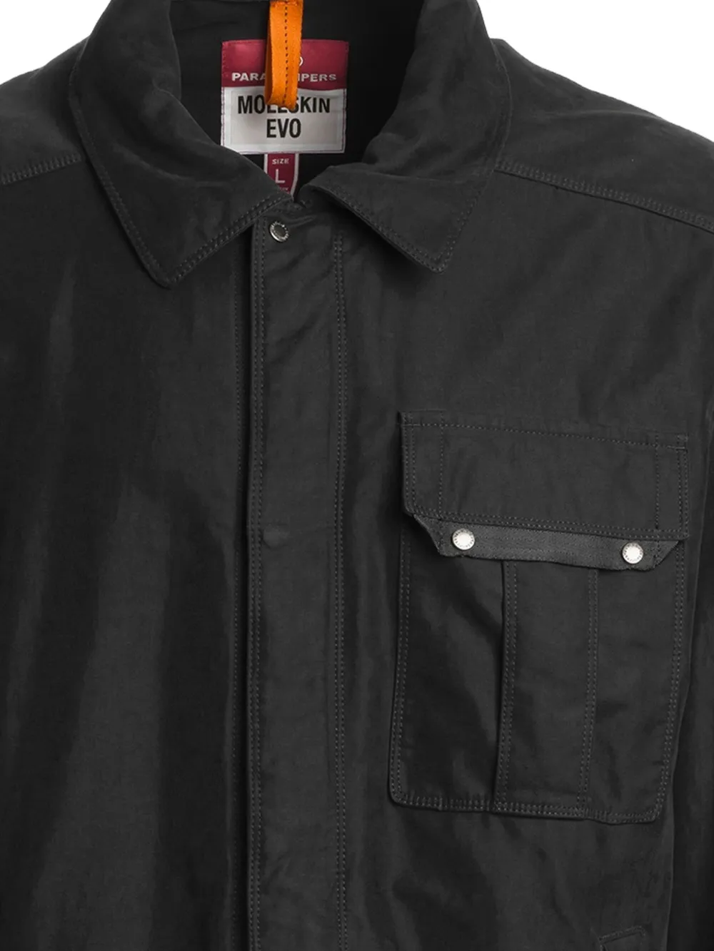 Parajumpers Miura jack met opgestikte zak en knoopsluiting Zwart
