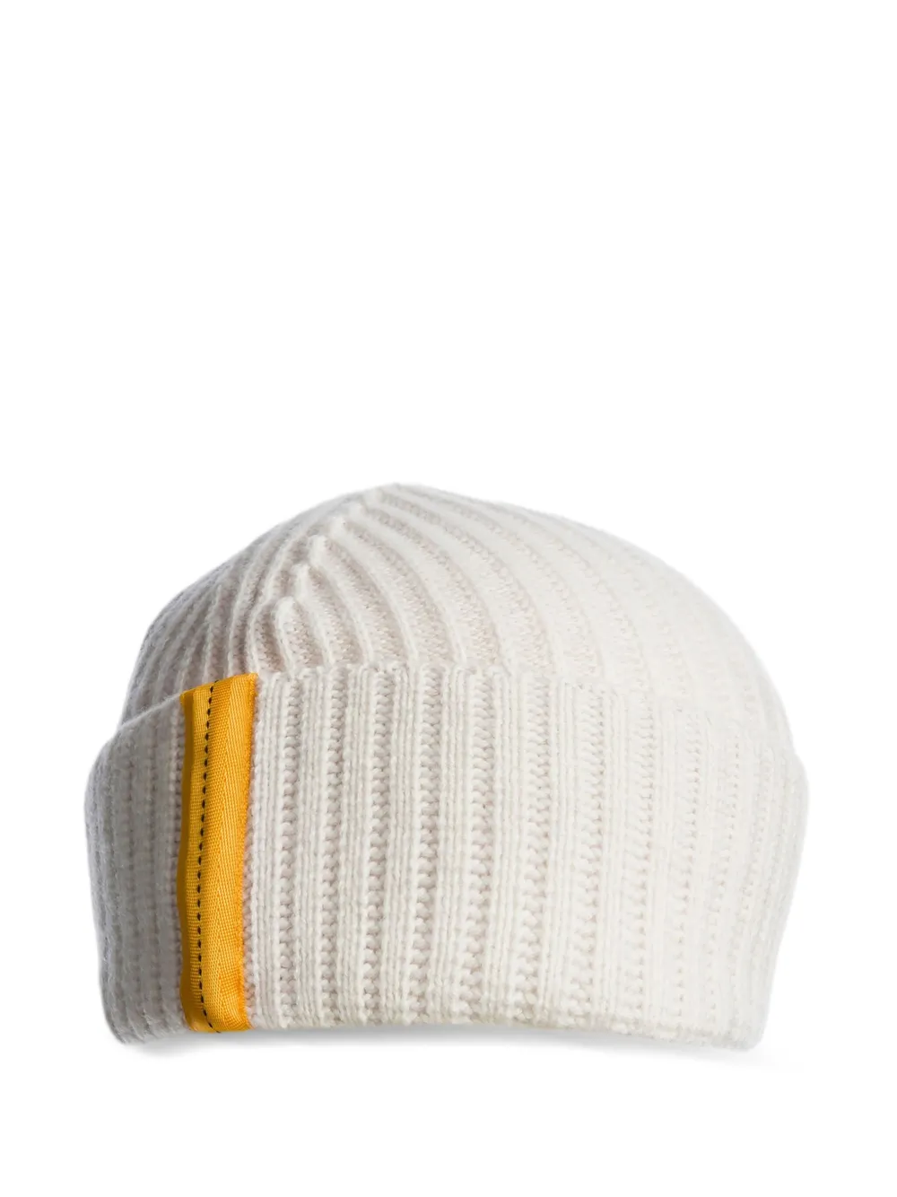 ribbed wool-blend beanie