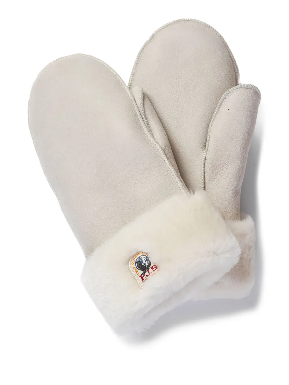 Parajumpers shearling-trimmed mittens | Grey | Image 1