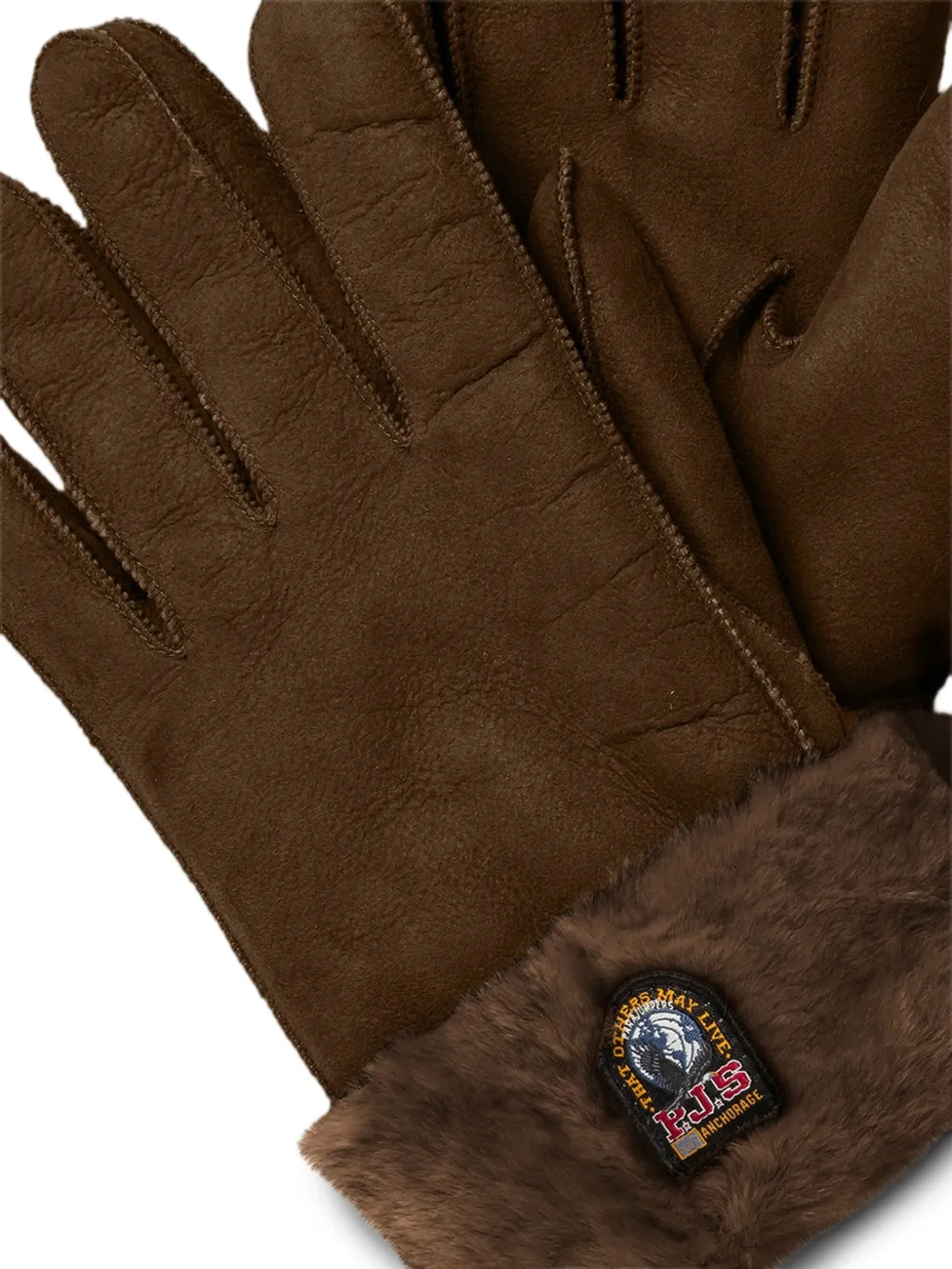 Parajumpers Handschoenen met afwerking van bont - Bruin