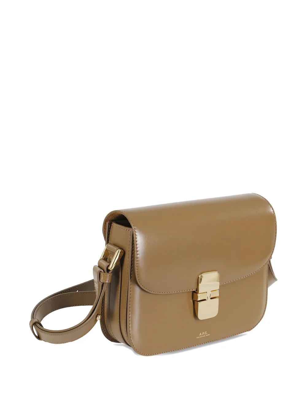 A.P.C. Grace leren schoudertas Bruin