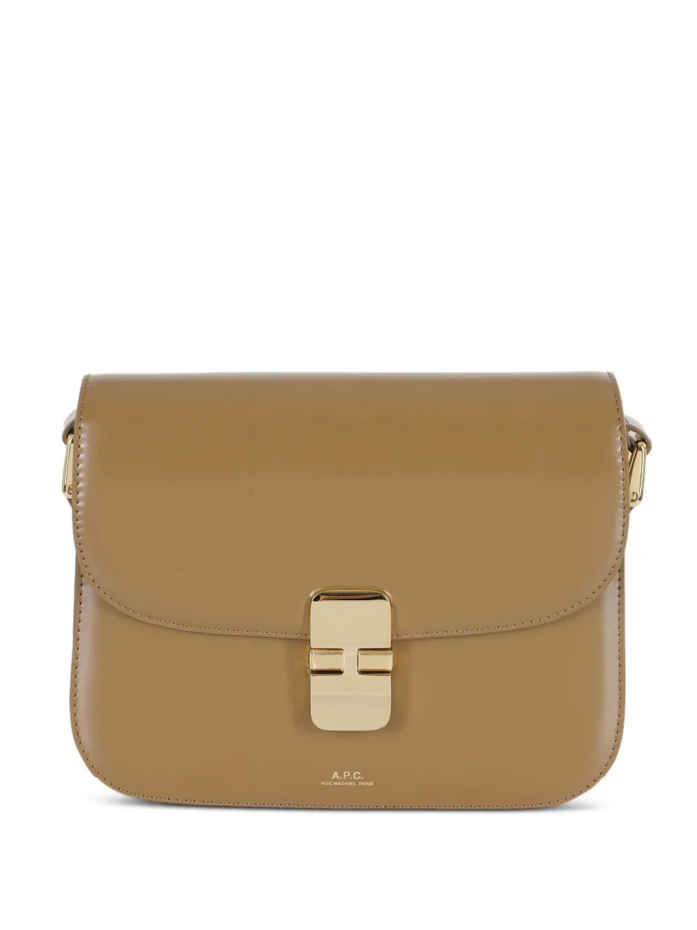 A.P.C. Grace leren schoudertas Bruin