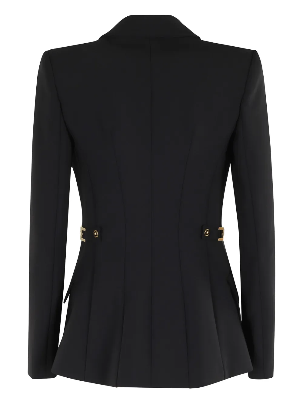 Elisabetta Franchi buckle button blazer Zwart