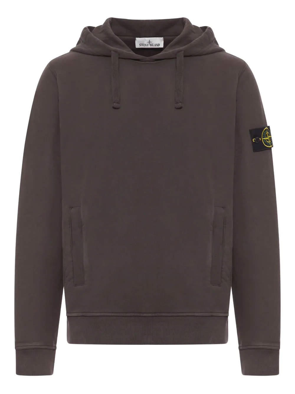 Stone Island Hoodie met logopatch Bruin