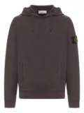 Stone Island logo-badge hoodie - Brown