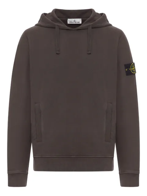 Stone Island logo-badge hoodie