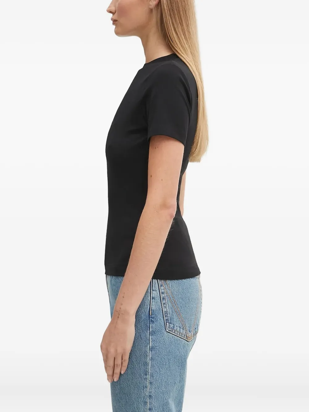 Vetements Logo-embroidered T-shirt In Black