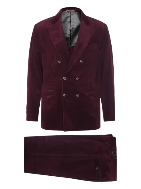 Brunello Cucinelli Doppelreihiger Anzug aus Cord