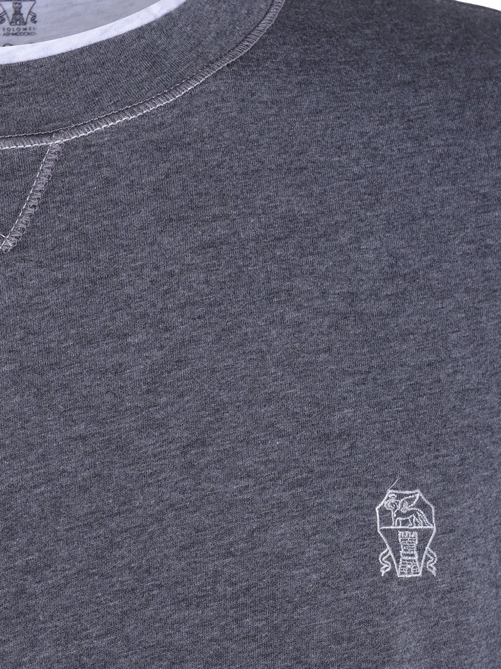 Brunello Cucinelli T-shirt met geborduurd detail Grijs