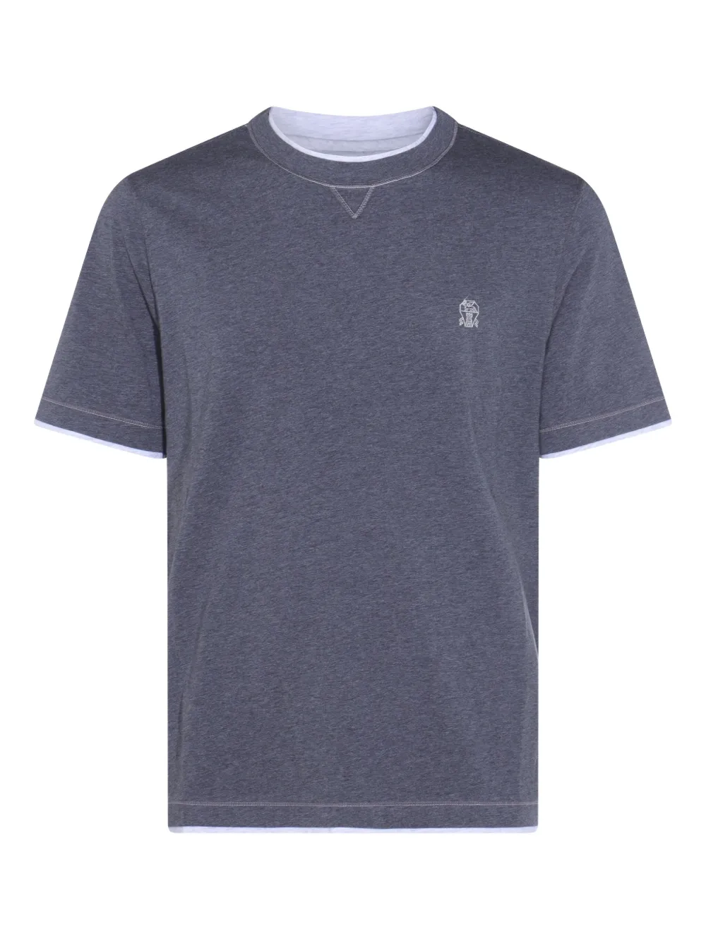 Brunello Cucinelli T-shirt met geborduurd detail Grijs