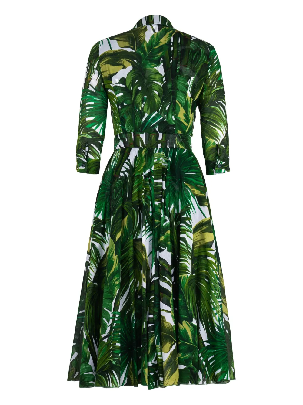 Samantha Sung Aster midi-jurk met palmboomprint Groen