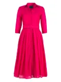 Samantha Sung Audrey belted pleated midi dress - Pink