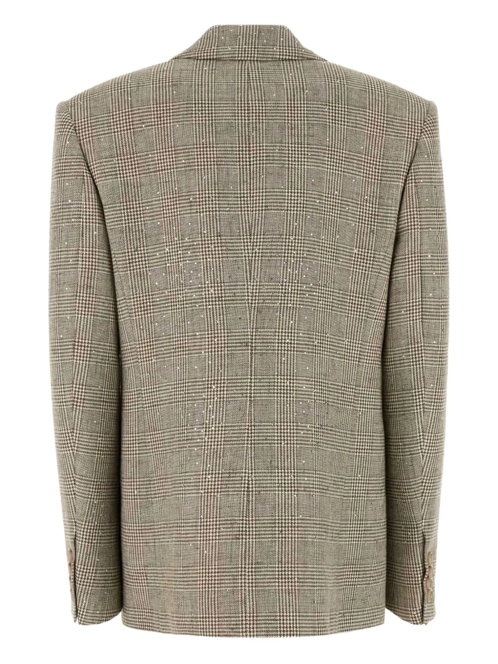 Giuseppe Di Morabito crystal-embellished checked blazer Grijs