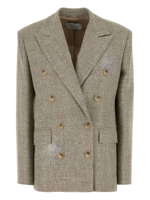 Giuseppe Di Morabito crystal-embellished checked blazer