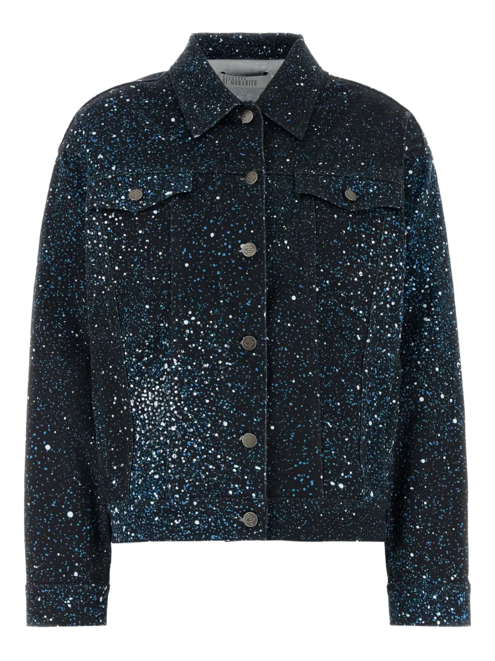 Giuseppe Di Morabito galaxy-print denim jacket Blauw
