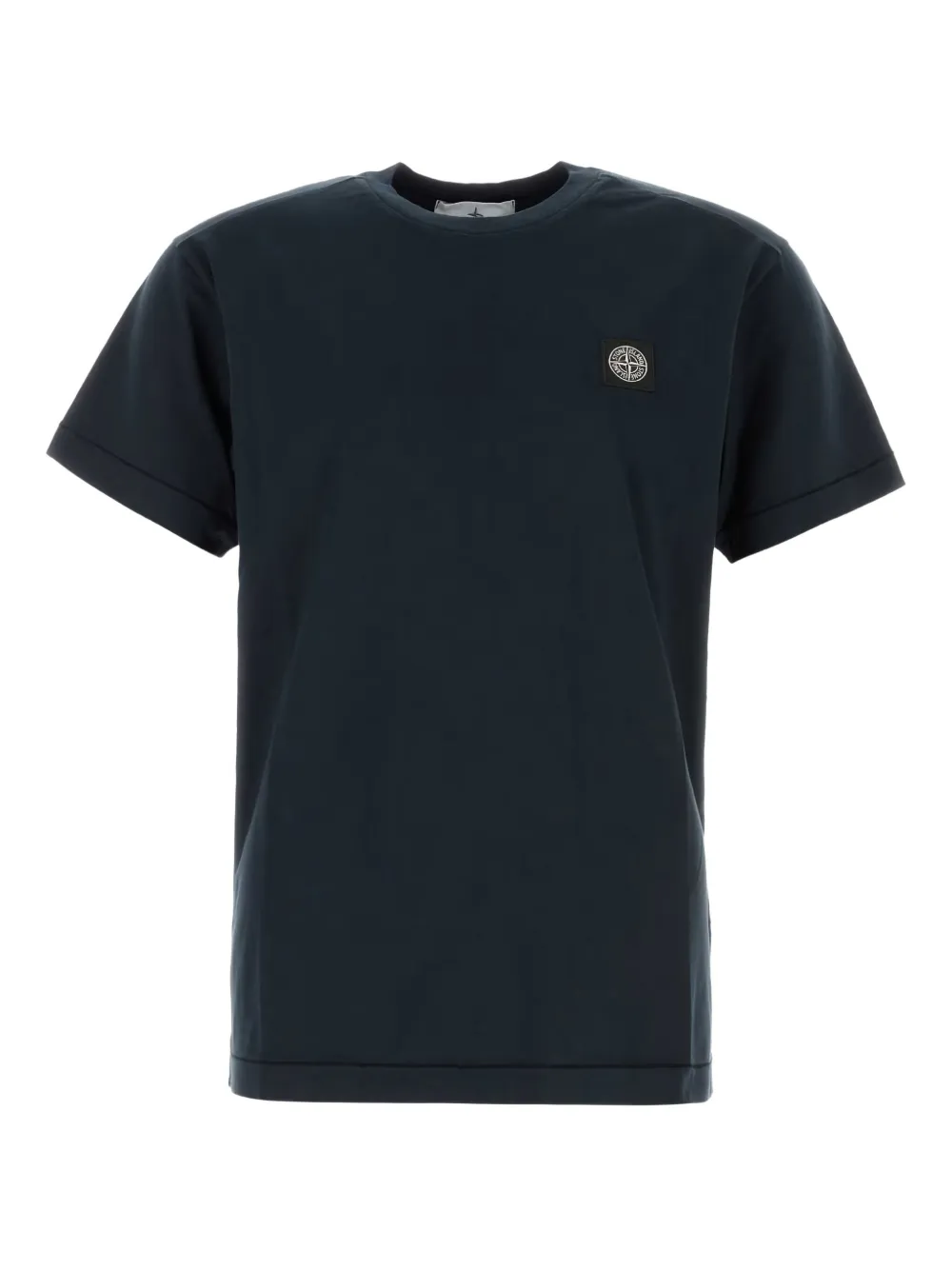 Stone Island logo-patch cotton T-shirt | Blue | Image 1
