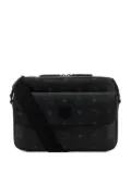 MCM Aren monogram-printed canvas messenger bag - Black