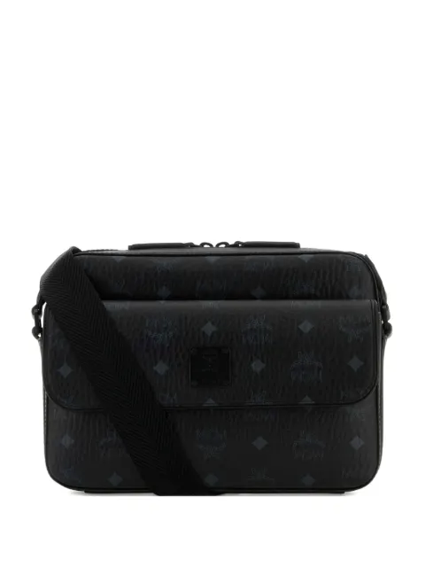 MCM Aren monogram-printed canvas messenger bag