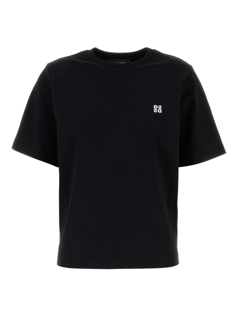 DSQUARED2 Katoenen T-shirt met geborduurd logo Zwart