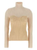 Jean Paul Gaultier ribbed corset sweater - White