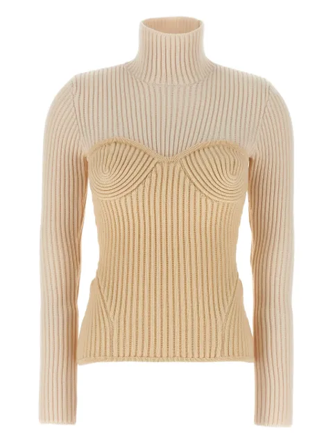 Jean Paul Gaultier سويتر كورسيه بحياكة مضلعة