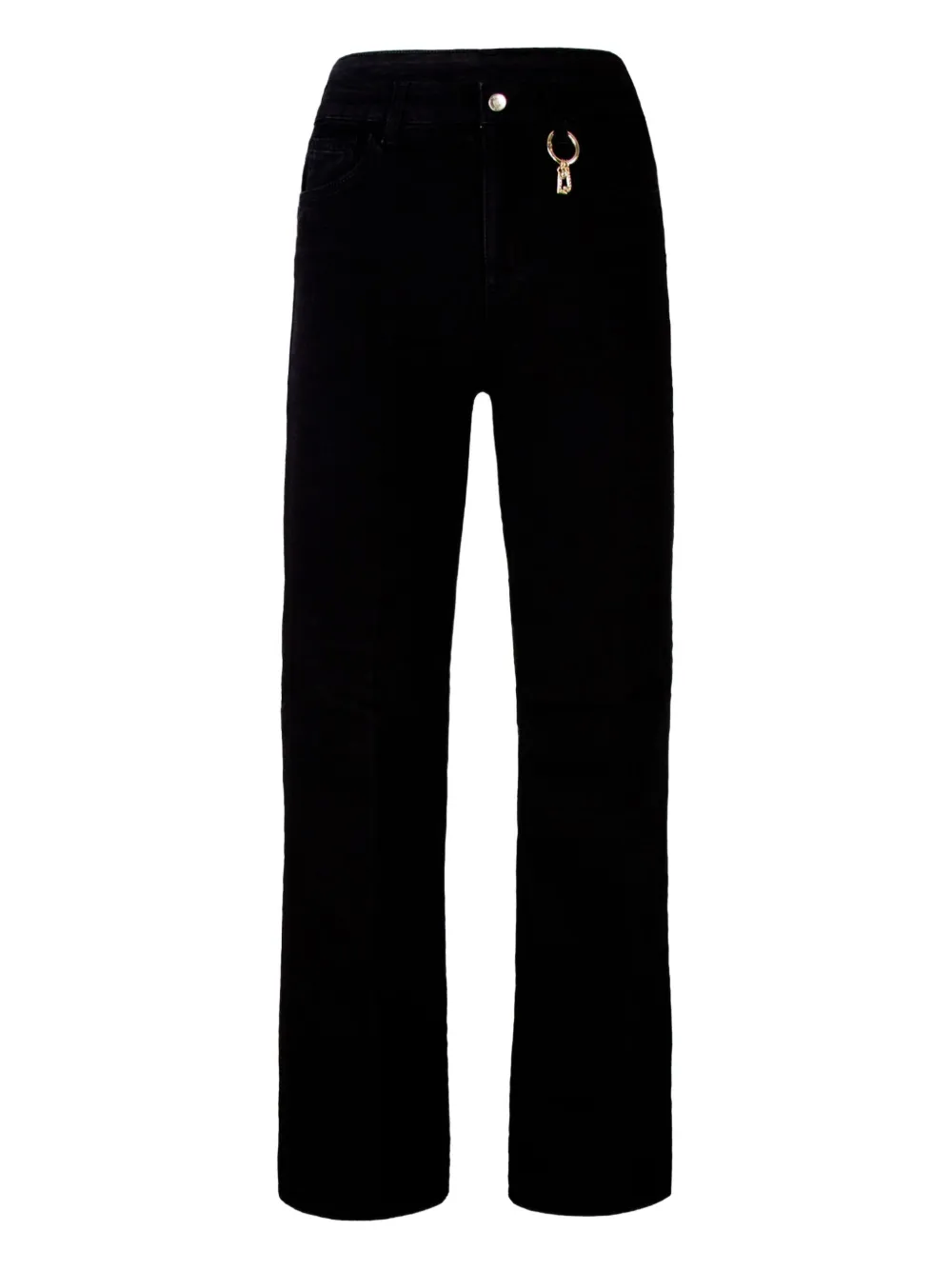 LIU JO ring-detail jeans - ブラック LIU JO ring-detail jeans - ブラック