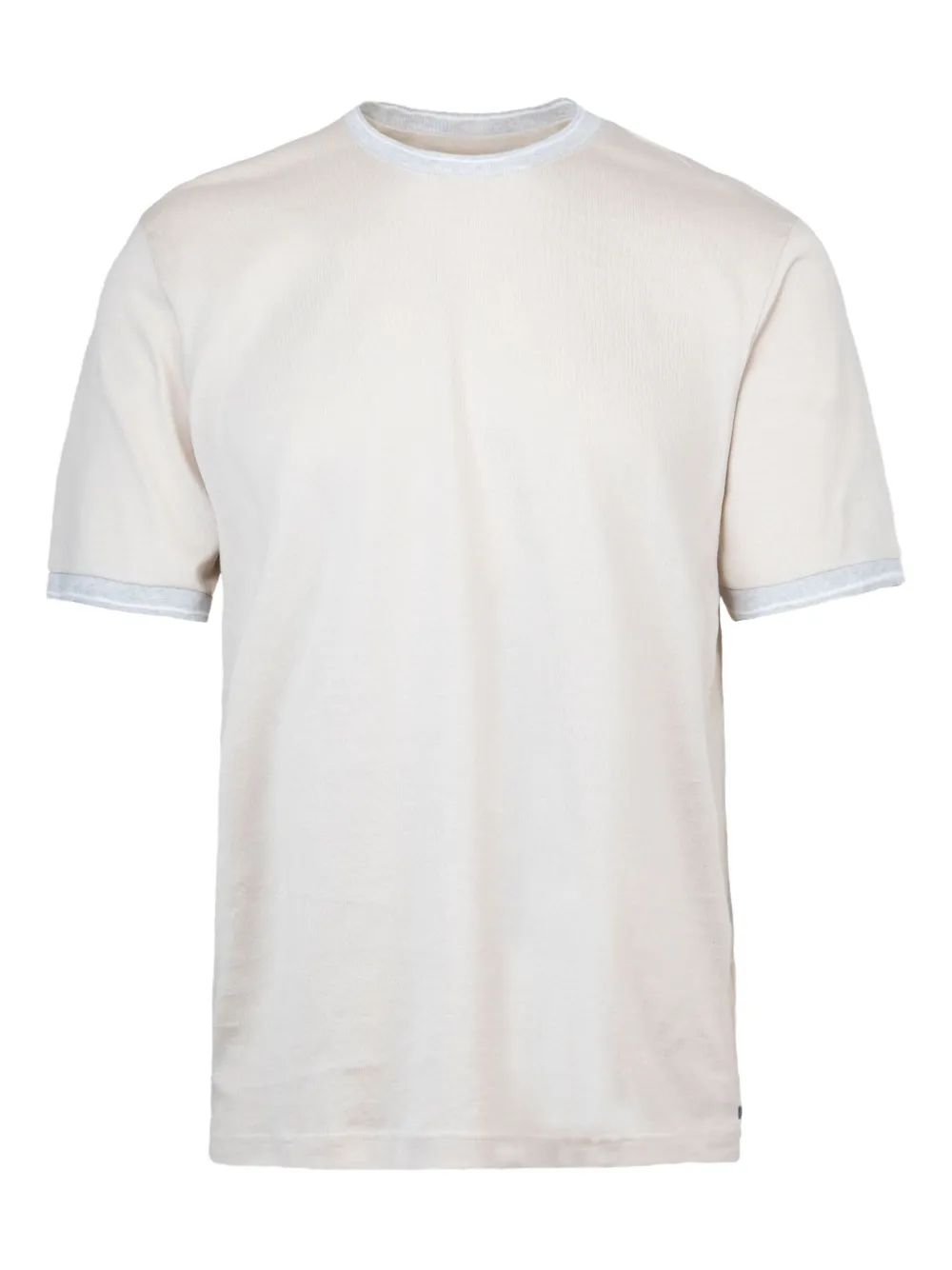 Eleventy ribbed-trim T-shirt Beige