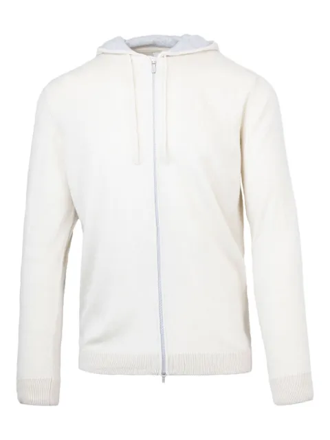 Eleventy hooded zip-up cashmere sweater