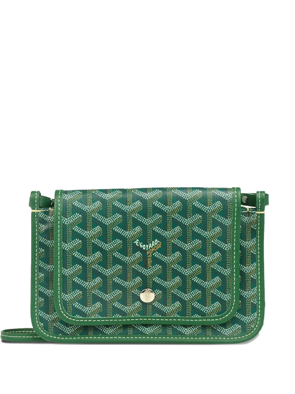 Pre-owned Goyard 2018 Plumet Shoulder Bag In Green