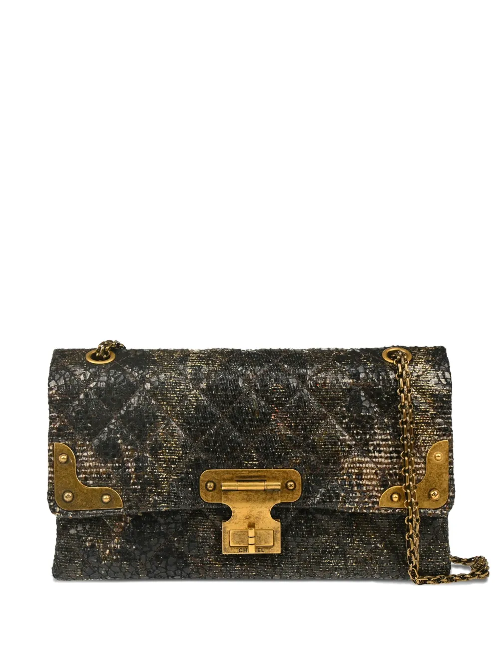 CHANEL Pre-Owned 2009 ダブルフラップ ショルダーバッグ - ブラック CHANEL Pre-Owned 2009 ダブルフラップ ショルダーバッグ - ブラック
