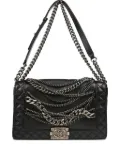 CHANEL Pre-Owned 2014 medium Boy Reverso Chanel quilted lambskin shoulder bag - Black