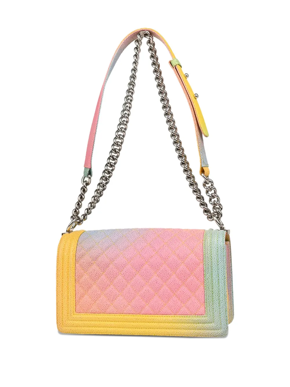 Pre-owned Chanel 2016 Medium Boy  Caviar-leather Shoulder Bag In Pink