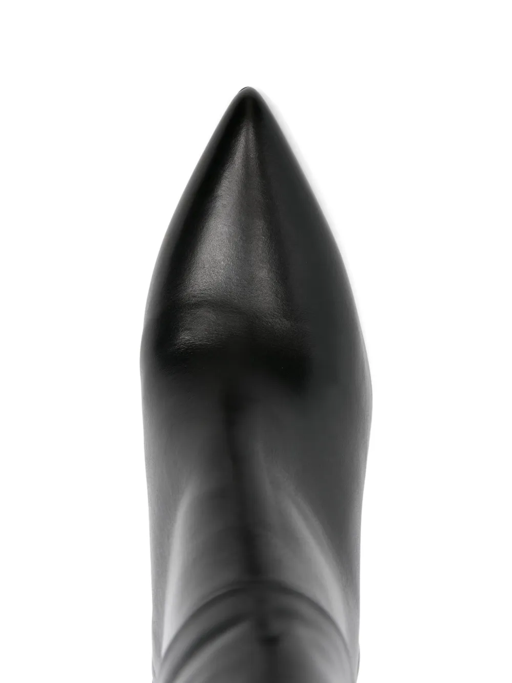 Evaluna 90mm pointed-toe leather knee-high boots Black