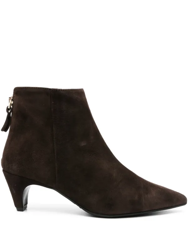Evaluna 60mm pointed-toe Zip Ankle Boots Brown FARFETCH IN