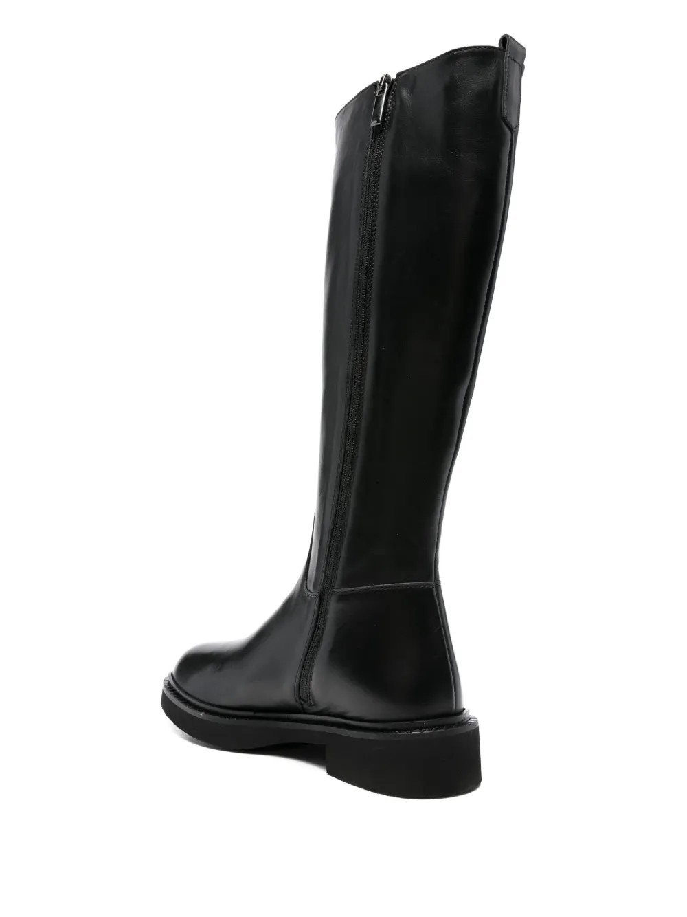 Evaluna 35mm leather zip-fastening boots Black