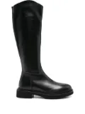 Evaluna 35mm leather zip-fastening boots - Black