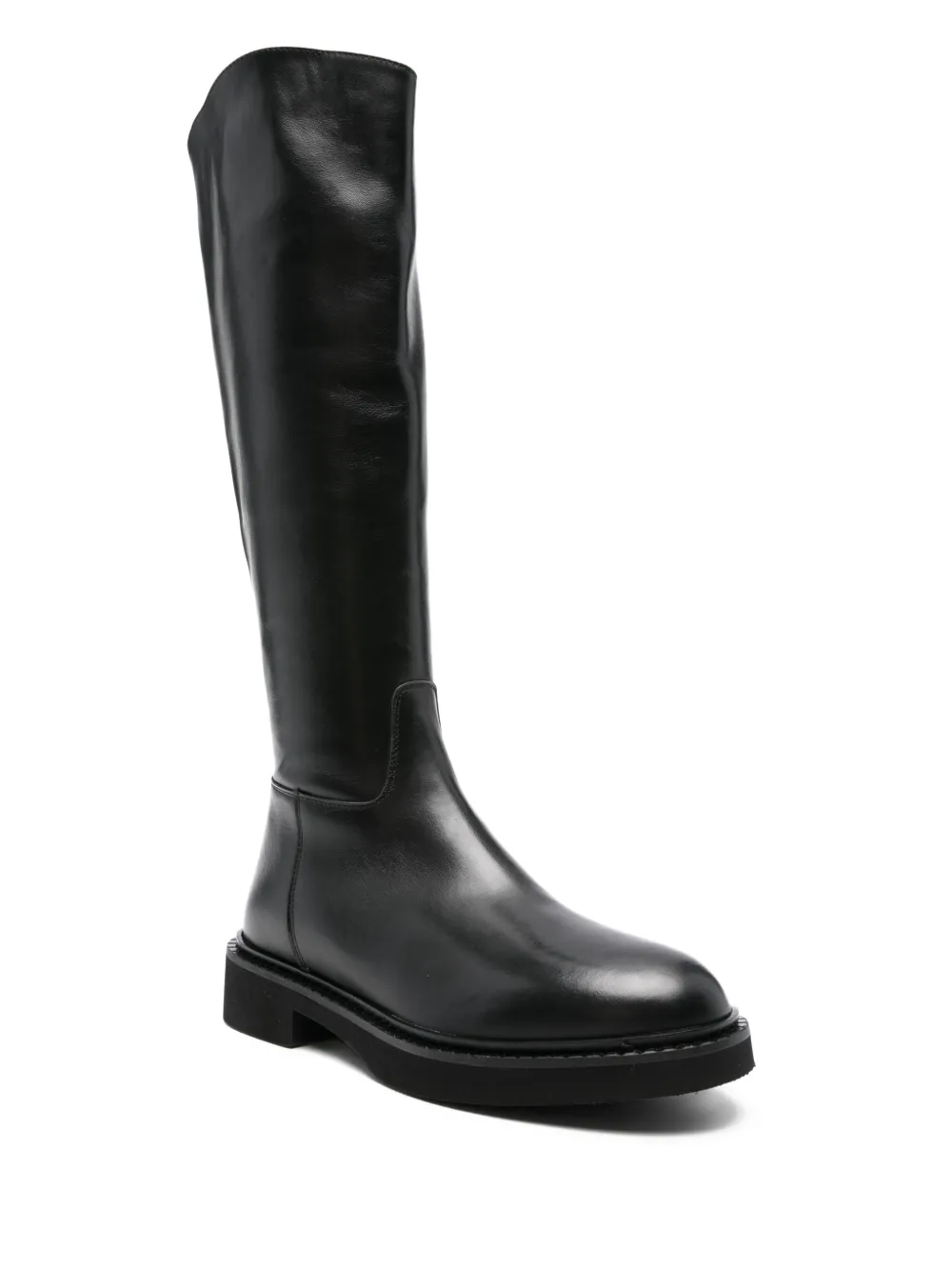 Evaluna 35mm leather zip-fastening boots Black