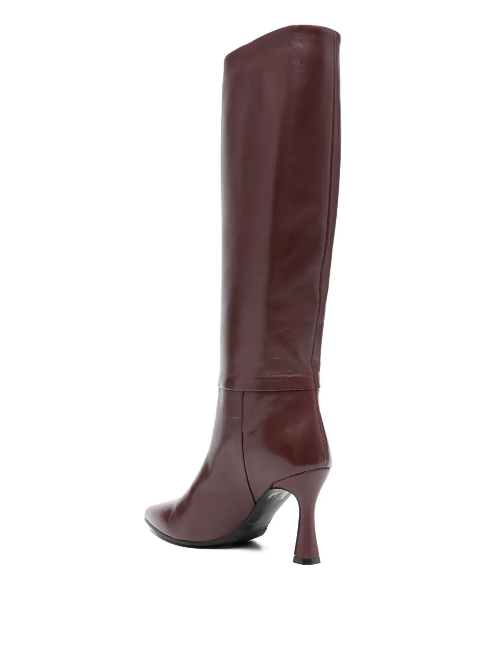Evaluna 80mm pointed-toe leather boots Red