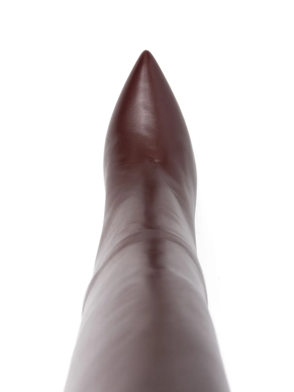 Evaluna 80mm pointed-toe leather boots Red