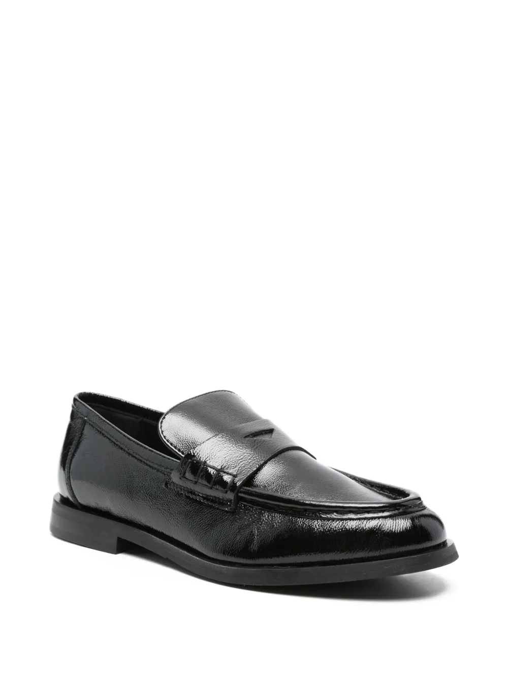Evaluna penny leather loafers Black