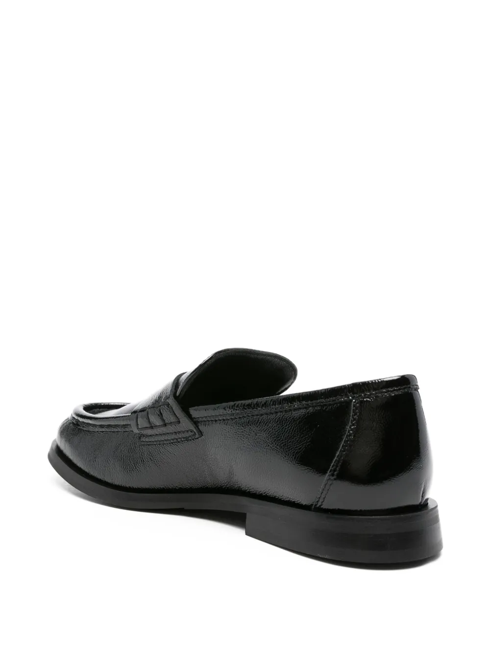 Evaluna penny leather loafers Black