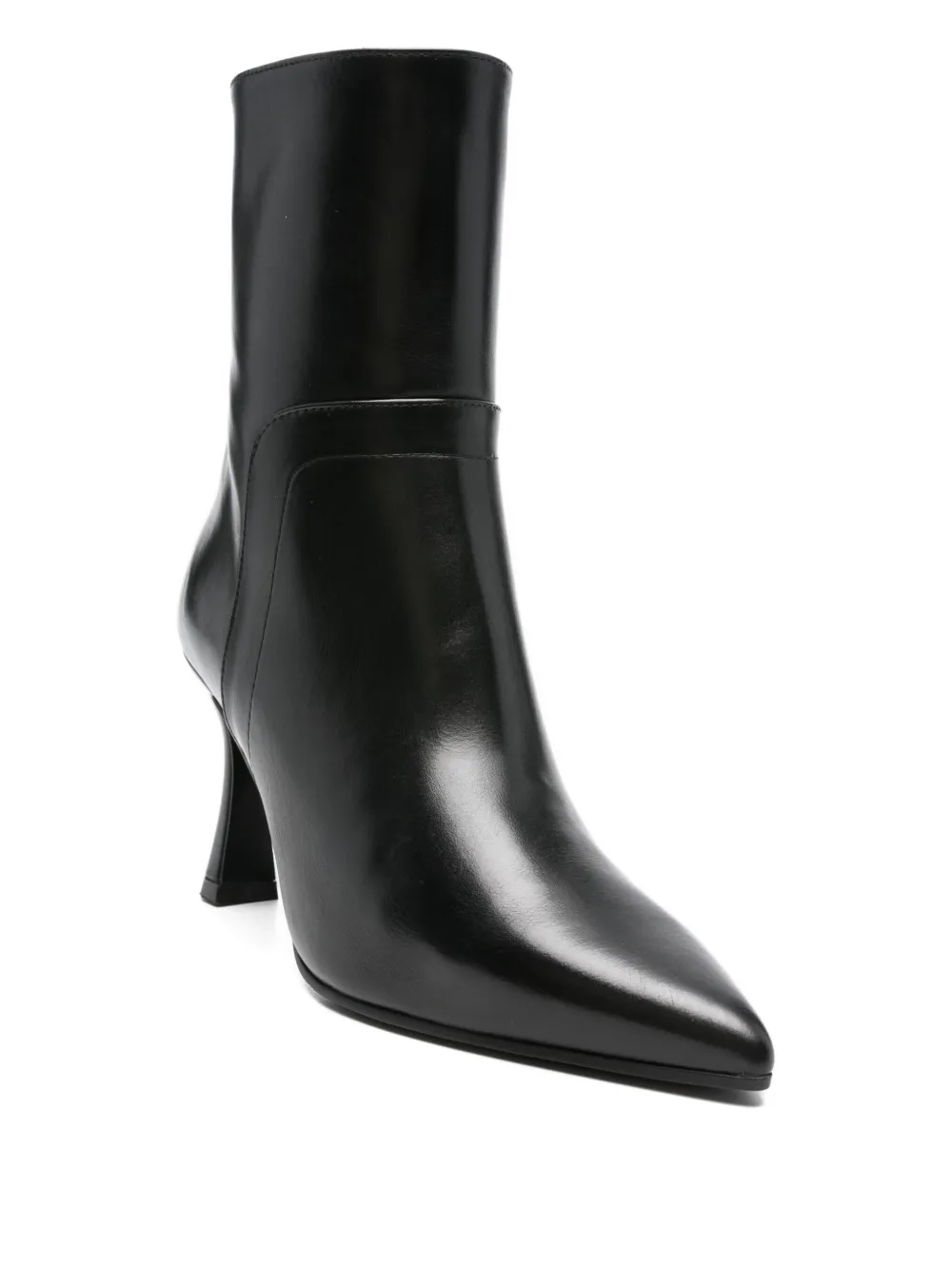 Evaluna 90mm pointed-toe flared-heel boots Black