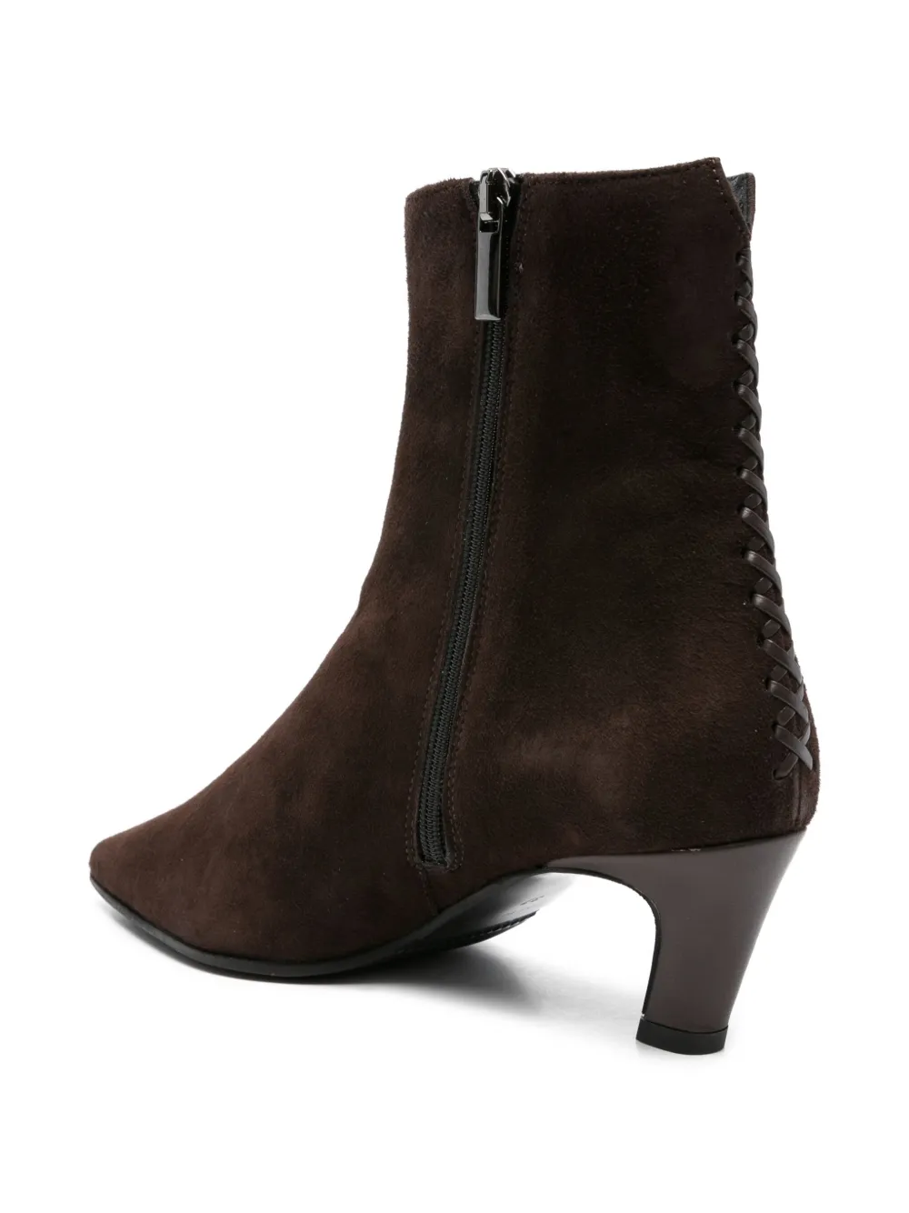 Evaluna 60mm Riverside pointed-toe ankle boots Brown