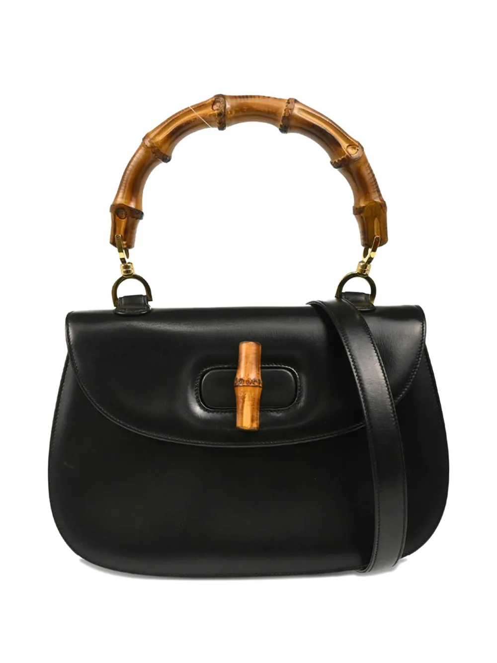 Gucci Pre-Owned 1990s バンブー レザーハンドバッグ - ブラック Gucci Pre-Owned 1990s バンブー レザーハンドバッグ - ブラック