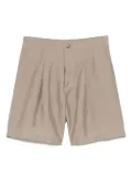 Costumein pleated tailored shorts - Neutrals
