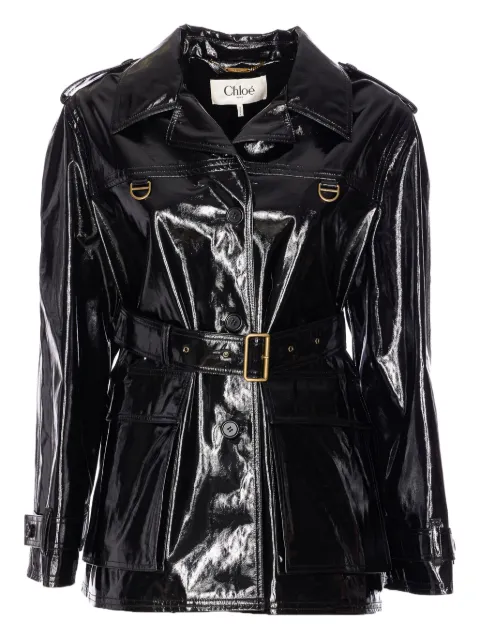 Chloé belted patent jacket