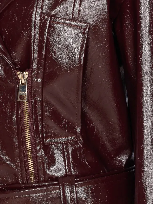 LIU JO Belted faux-leather Jacket | Red | FARFETCH